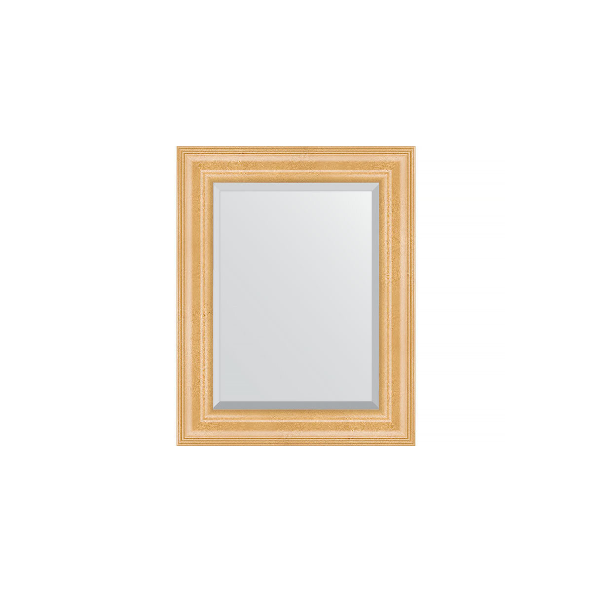 Зеркало настенное с фацетом EVOFORM в багетной раме сосна 41х51 см для гостиной прихожей кабинета спальни и ванной комнаты BY 1355