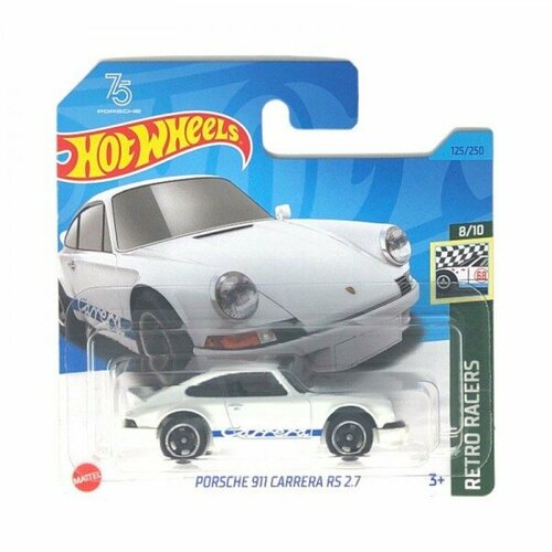 Машинка Mattel Hot Wheels Porsche 911 Carrera RS 2.7, арт. HKG42 (5785) (125 из 250) машинка mattel hot wheels porsche taycan turbo s арт hkj31 5785 149 из 250