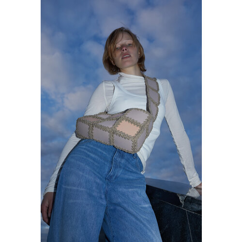 фото Сумка imakebags seva, фактура гладкая, бежевый, мультиколор