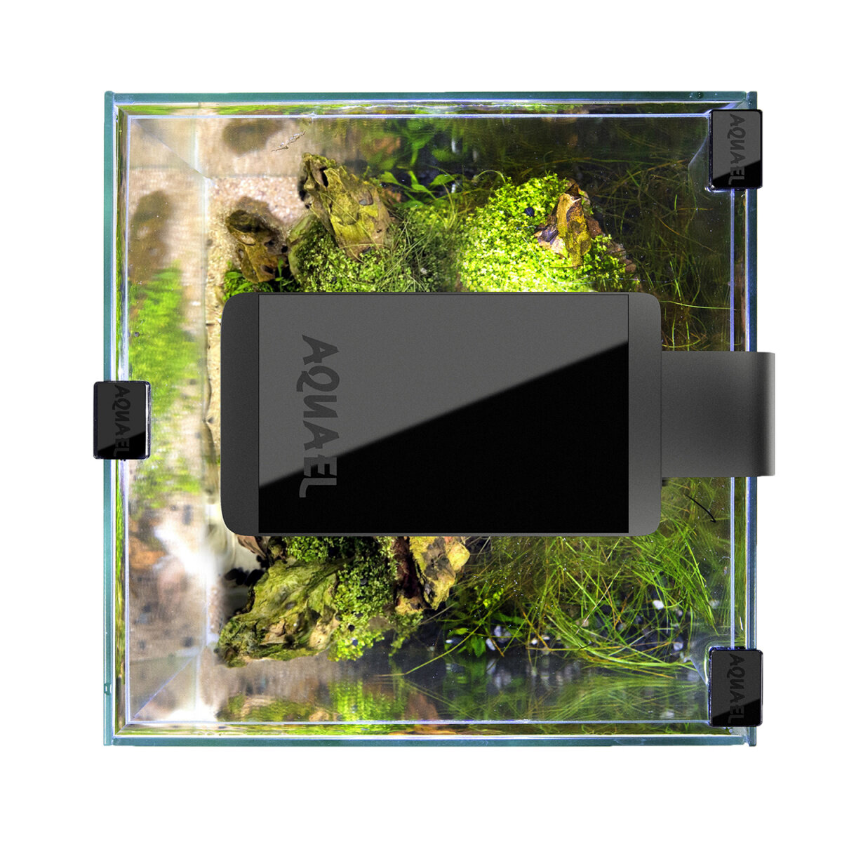 AQUAEL ShrimpSet Smart Аквариум с оборудованием черный 30/30л 29*29*35см, - фото №9