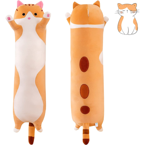 Мягкая игрушка кот батон коричневый 90 см