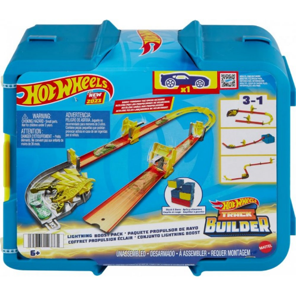 Mattel. "Hot Wheels" Автотрек "Track Builder" молниеносное ускорение в чемоданчике