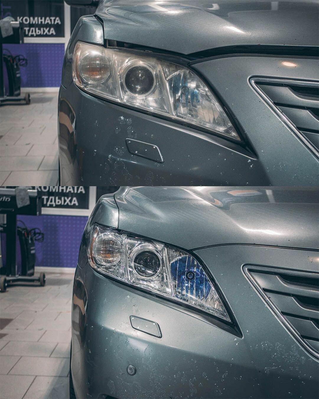 Комплект светодиодных Bi-led линз для Toyota Camry V40 дорест. 2006-2009 / линзы на Камри — фото 10