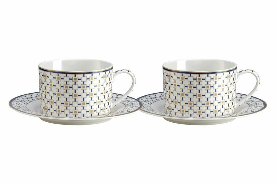 фото Набор 2 чашки с блюдцами Charles, 0,22 л (Pozzi Milano 1876)