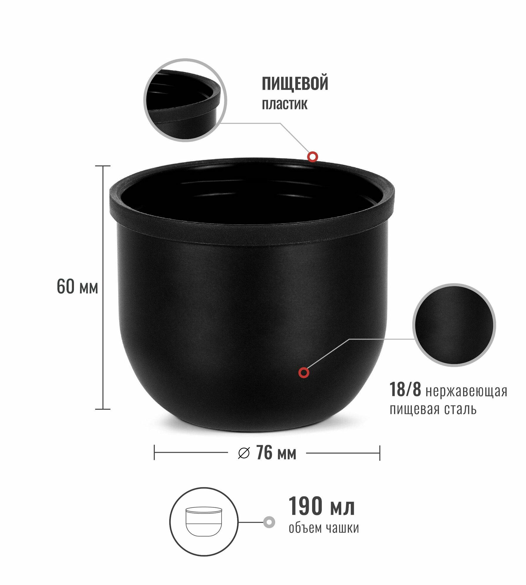 Термос Relaxika + стикерпак Красоты России 750ml Black R101.750.2 - фотография № 6