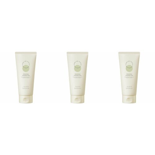 Missha Пенка для умывания Creamy Latte Green Tea, с зеленым чаем, 172 мл, 3 шт пенка для умывания с зеленым чаем missha creamy latte green tea 172 мл