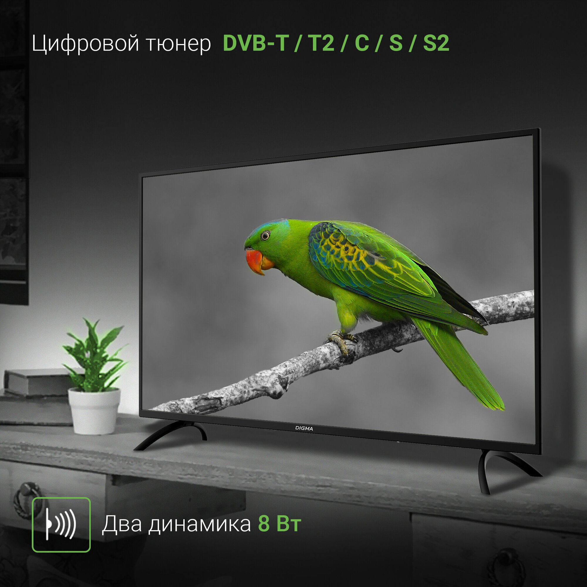 Телевизор Digma DM-LED43MBB21, 43", LED, FULL HD, черный - фото №17