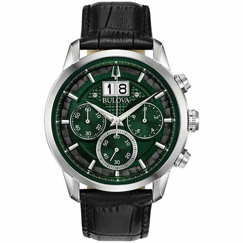 фото Наручные часы bulova, черный, зеленый