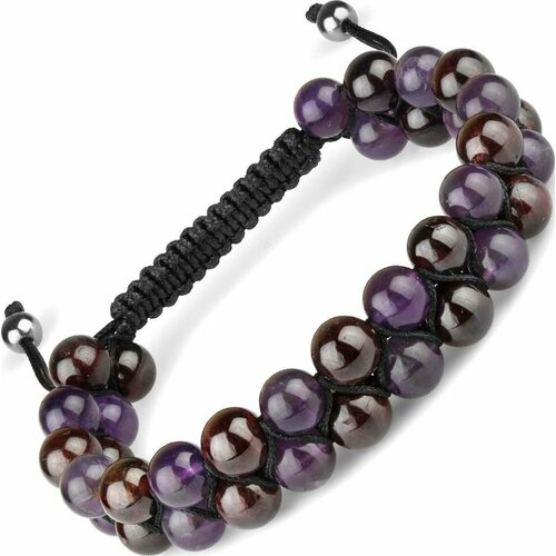 фото Браслет everiot, аметист, гранат, размер 20 см, фиолетовый