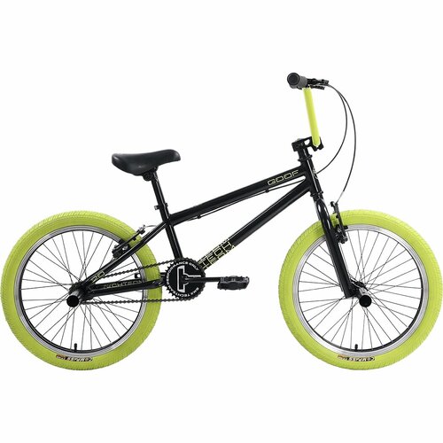 Велосипед TECH TEAM BMX GOOF черно-зеленый 20' NN007660 NN007660 велосипед bmx tech team goof 20 темно песочный
