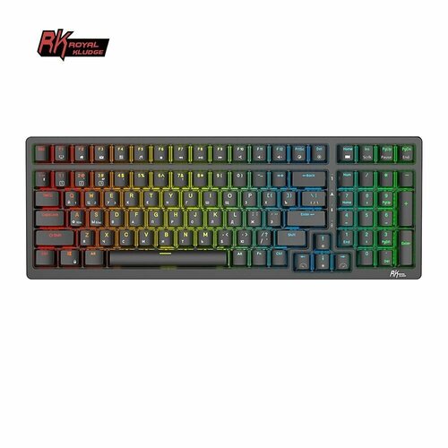 Беспроводная клавиатура Royal Kludge RK98 RGB Черная синие свитчи 778100₽