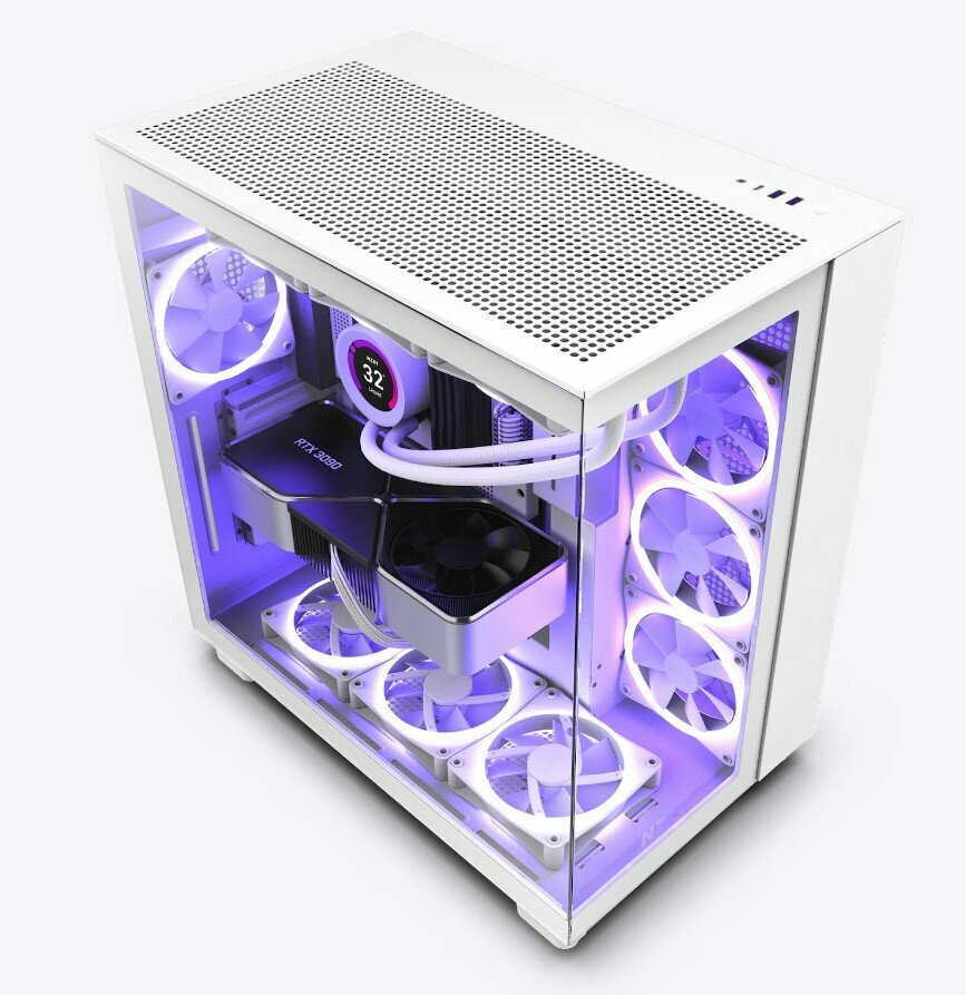 Компьютерный корпус NZXT H9 Flow Case, white