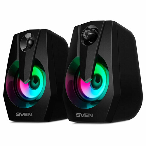 комплект 5 штук колонки 2 0 sven ас sven 340 черный 6вт питание usb bt sv 021399 Колонки 2.0 Sven АС SVEN 370, черный, 6 Вт, питание USB (SV-020552)