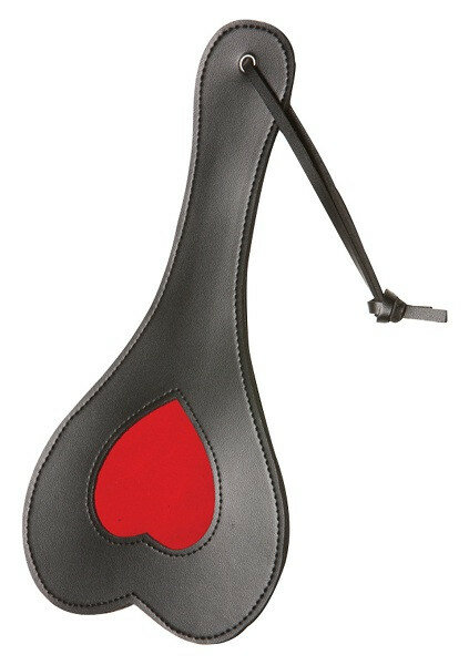 Allure Lingerie Чёрный пэддл X-Play с красным сердечком (2050)