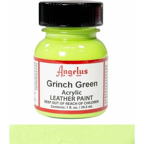 Акриловая художественная краска Angelus для ткани и кожи, Grinch green 263 (ярко-салатовый), 29.5 мл