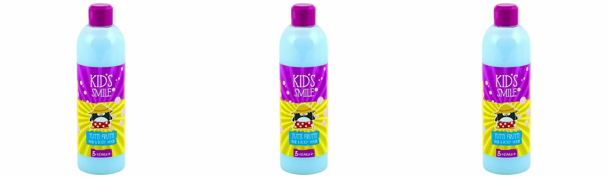 ROMAX Шампунь и Гель для душа 2 в1 Kids Smile Тутти Фрутти, 500 гр, 3 шт