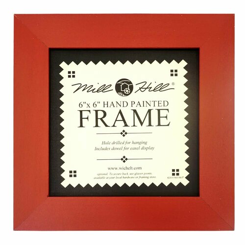 Рамка деревянная цвет красный 13,97 х 13,97 см (внутренний размер), 20,32 х 20,32 см (внешний размер) красный MILL HILL GBFRM9