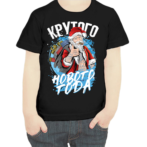 фото Футболка , размер 104, черный нет бренда