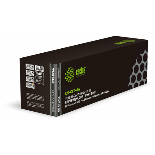 Картридж Cactus CS-CF244A черный 1000 страниц совместимый для LJ M15 ProM15a ProM28a Pro MFPM28w Pro MFP 695₽