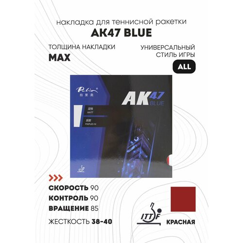 фото Накладка palio ak47 blue (цвет красный, толщина max, жесткость 38-40)