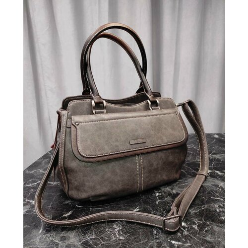 фото Сумка flame dance 1, фактура матовая, коричневый, серый