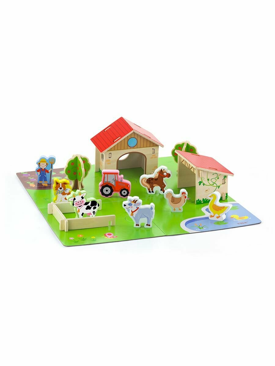 Игровой набор Viga Toys Ферма, 30 элементов (50540) - фото №4