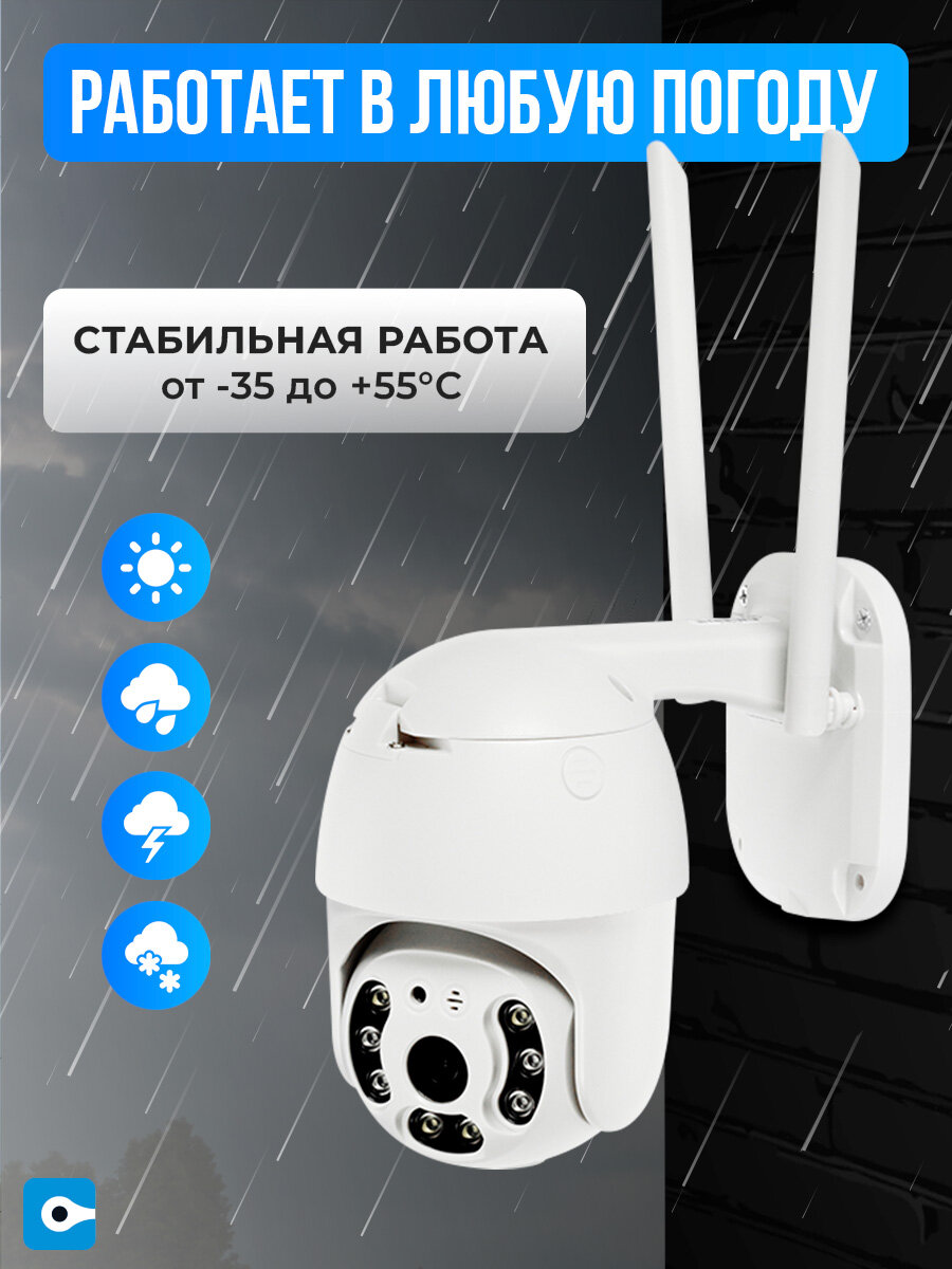 Умная IP-камера для видеонаблюдения/ Wi-Fi Камера 2 Мп/1080Р