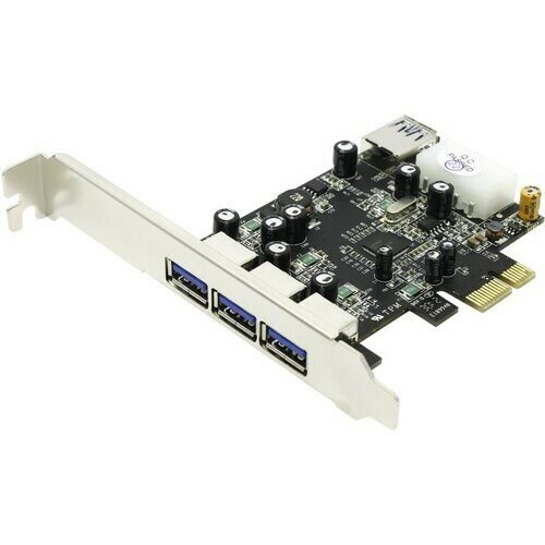 STLab Контроллер Controller ST-Lab, PCI-E x1, U- 750, 3 ext USB3.0 + 1 int USB3.0 , +LP bracket, Ret