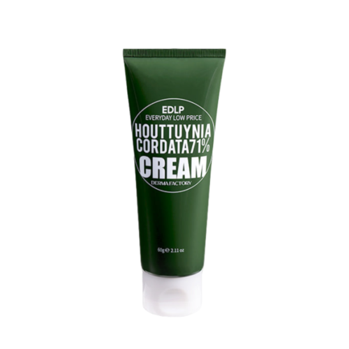 Derma Factory Крем увлажняющий для лица с экстрактом хауттюйнии - Houttuynia cordata 71% cream, 60г успокаивающий крем для лица с экстрактом хауттюйнии houttuynia cordata cream