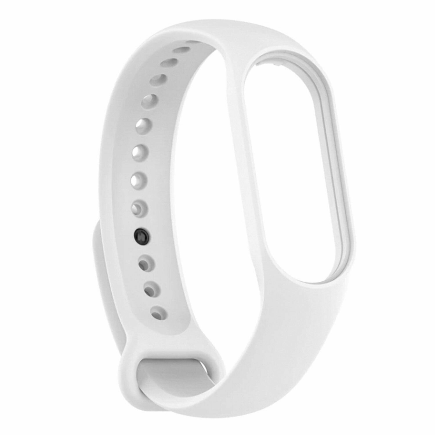 Ремешок для умных часов - Xiaomi Mi Band 7, силиконовый, белый, 1 шт.