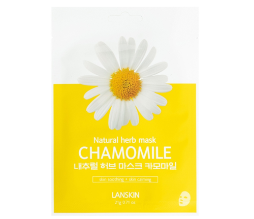 LanSkin Mask Natural Herb Chamomile Маски тканевые для лица увлажняющие с ромашкой 21 гр 10 шт