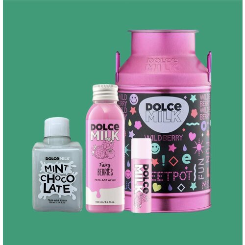 DOLCE MILK Набор Мятные ягоды /гель для душа 100млХ2/ бальзам для губ 2шт