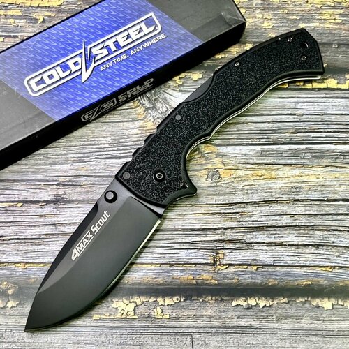 фото Нож складной cold steel cs62rqbkbk 4-max scout, black blade, black handle