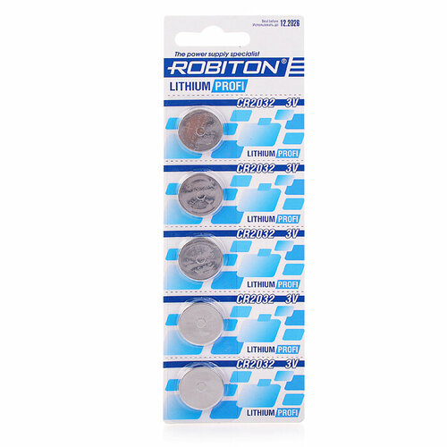 Батарейки литиевые ROBITON Profi R-CR2032-BL5 5шт 391₽