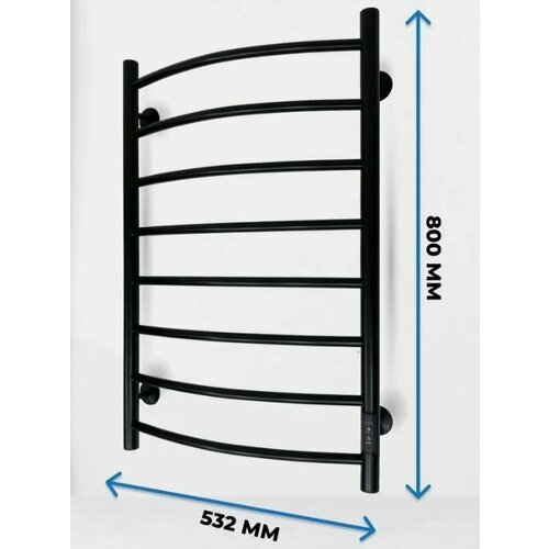 Полотенцесушитель электрический КС черный Классик П8 500*800 U универсальное подключение санприз