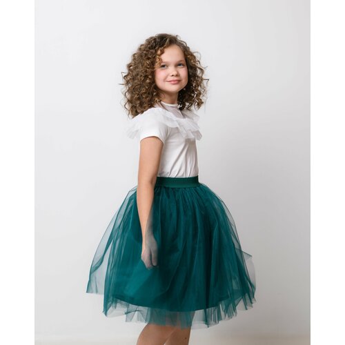 фото Юбка стильные непоседы, размер 40-158, зеленый