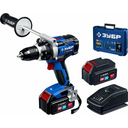 Бесщеточная аккумуляторная ударная дрель-шуруповерт ЗУБР DB-211-42 3220000₽