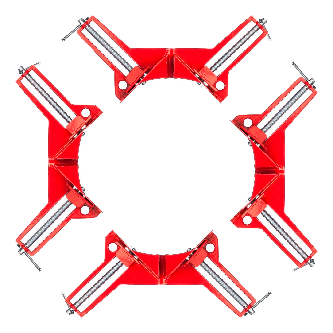 фото Струбцина угловая 90 градусов Kige 75 мм, алюминий, набор 4 шт.