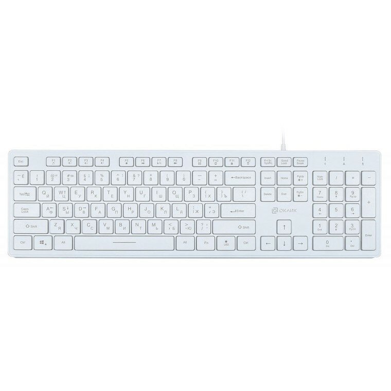 Клавиатура Oklick 550ML, USB, белый