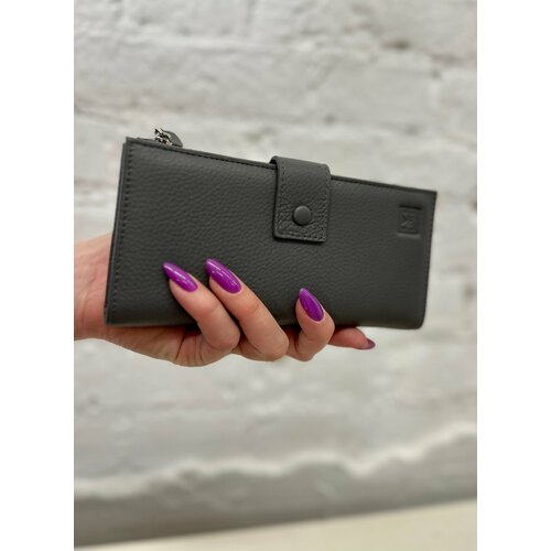 фото Кошелек vermari 3885-1501-2, фактура зернистая, серый