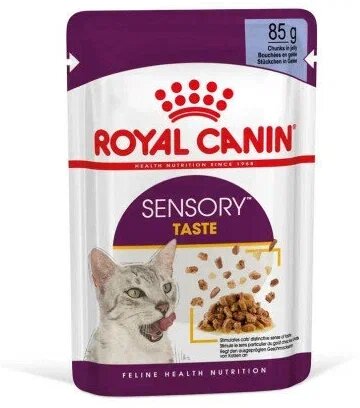 Влажный корм Royal Canin Sensory Taste(вкус) стимулирующий вкусовые рецепторы, кусочки в желе,85гр*12шт