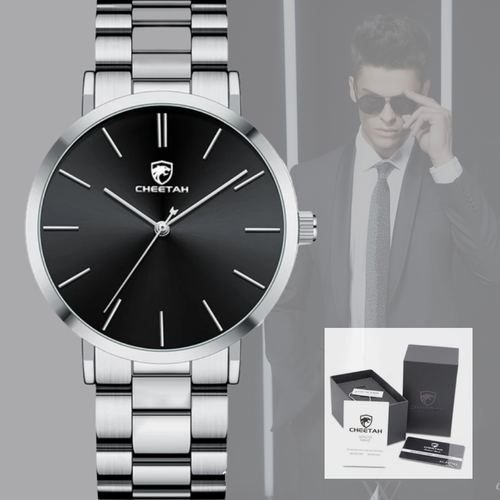 фото Наручные часы часы наручные мужские кварцевые брендовые модные деловые водонепроницаемые с браслетом из нержавеющей стали, серебряный grandtur