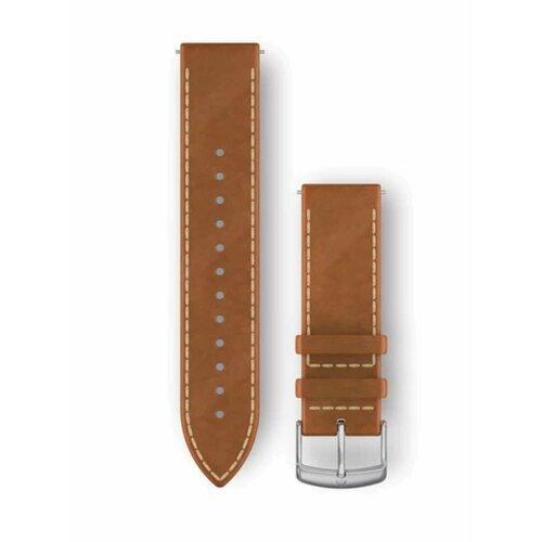 Quick Release Bands 20 mm Tan Italian Leather with Silver Hardware