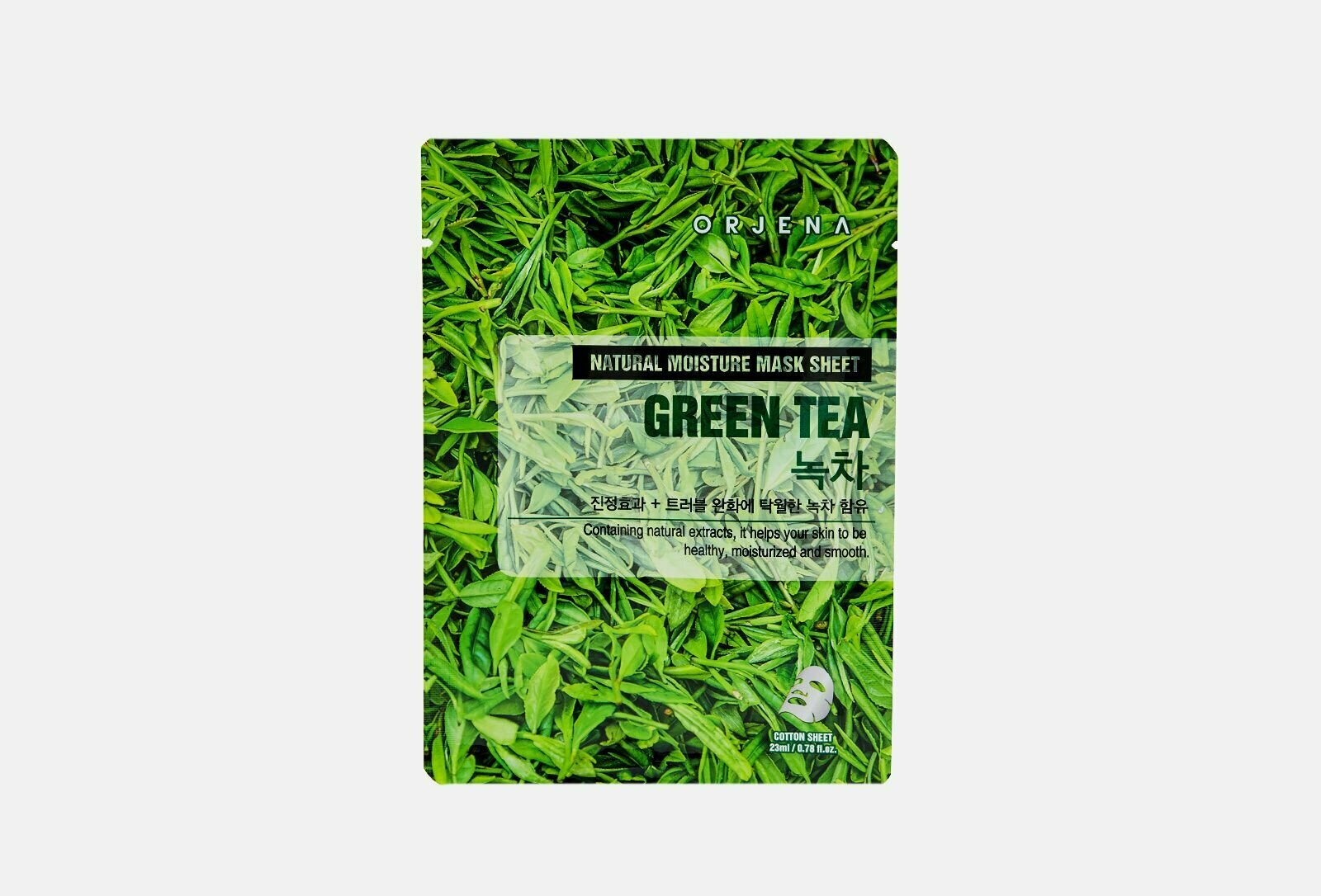 Тканевая маска для лица с зеленым чаем natural moisture green tea mask sheet