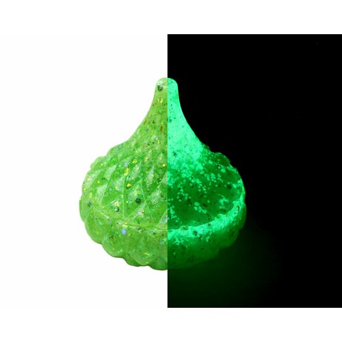Декоративная шкатулка светится в темноте / Коктейль Чудес / из эпоксидной смолы и глиттера / Green (зеленый)