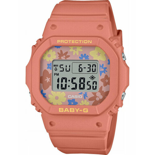 Наручные часы CASIO Baby-G BGD-565RP-4, мультиколор, оранжевый