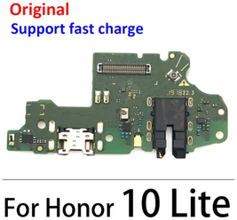 Премиум Нижняя плата (шлейф) / гнездо зарядки для Huawei Honor 10 Lite (HRY-LX1) на системный разъем/микрофон с функцией быстрой зарядки