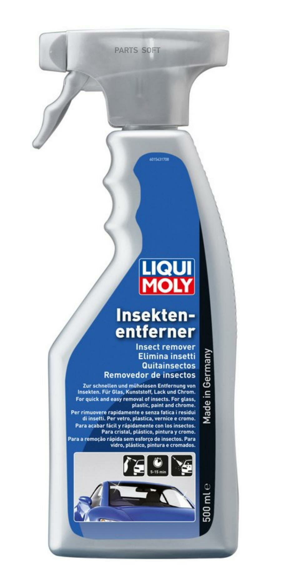 LIQUI MOLY 1543 Очиститель кузова 500мл - Гелевый от пятен насекомых Insekten-Entferner