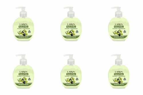 Larun Крем мыло Natural olive Питание и увлажнение,300 мл,6 шт