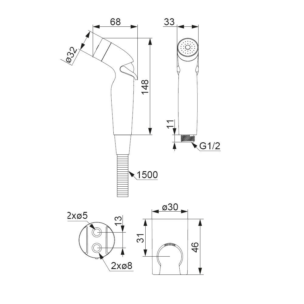 Гигиенический душ Damixa Shower program 760550200 - фото №3